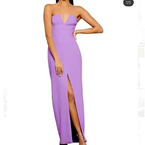 BCBG Violet/ Purple Strapless Gown